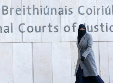 Lisa Smith arriving at the Criminal Courts of Justice in Dublin today.