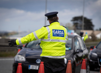 File photo of a garda directing traffic