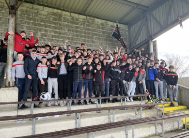Ardscoil supporters in Nenagh today.