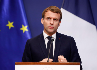 President Macron in December 2021.