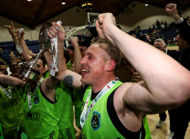 Warriors and Kieran Donaghy celebrate.