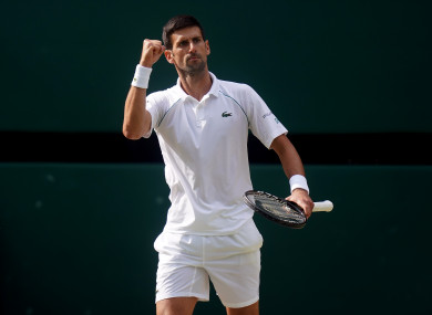 File image of Novak Djokovic.