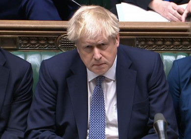 Johnson during Prime Minister's Questions yesterday.