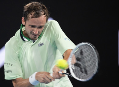 Daniil Medvedev in action at the Australian Open.