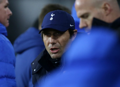 Antonio Conte, pictured at Turf Moor in midweek.