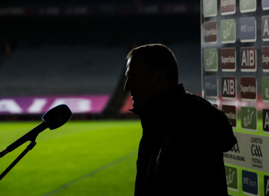 File photo of Meath boss Andy McEntee being interviewed.