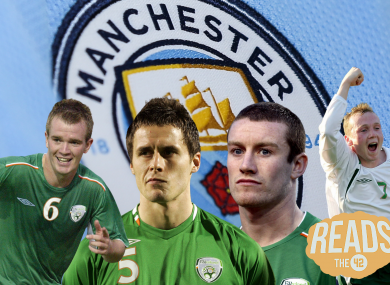 From left: Glenn Whelan, Paddy McCarthy, Stephen Elliott and Willo Flood.