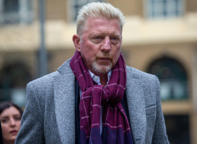 Boris Becker arrives at Southwark Crown Court in London.