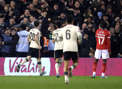 Celebrations after Diogo Jota's 78th-minute winner.