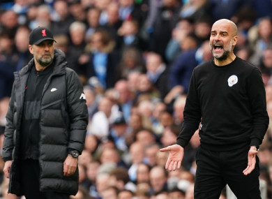 Jurgen Klopp and Pep Guardiola.