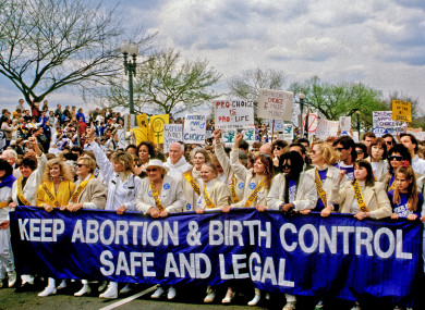 Around half a million people attended the March For Women's Rights in Washington DC on 9 April 1989.