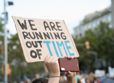 File image of people at a climate protest