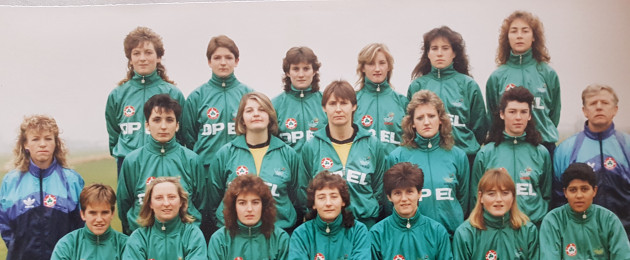 The Irish team pictured in the early 1990s.
