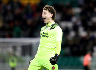 Sligo Rovers goalkeeper Ed McGinty.