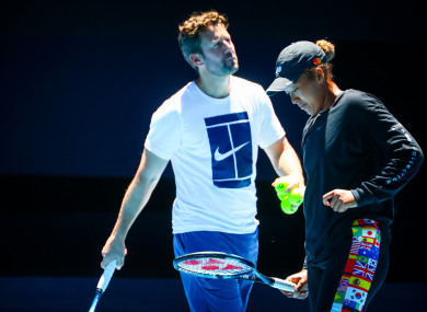 Wim Fissette and Naomi Osaka.