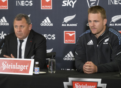 Ian Foster and All Blacks captain Sam Cane.