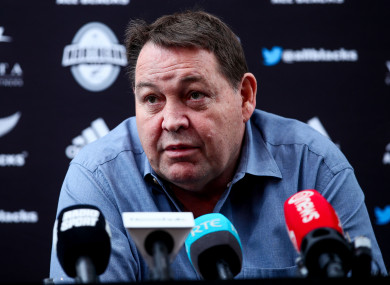Former New Zealand head coach Steve Hansen.
