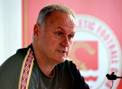 Alan Mathews speaking at Wednesday's press conference.