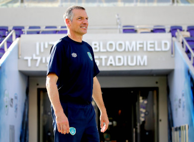Ireland U21s manager Jim Crawford pictured in Israel on Monday.