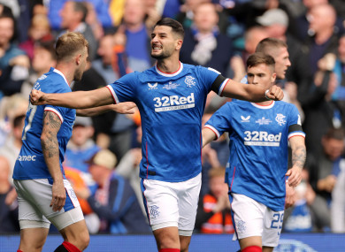 Antonio Colak celebrates.