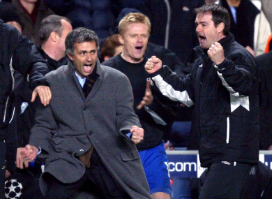 Jose Mourniho (left), Damien Duff (centre) and Steve Clarke.