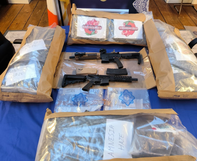 Two men arrested following seizure of drugs and guns during Dublin searches