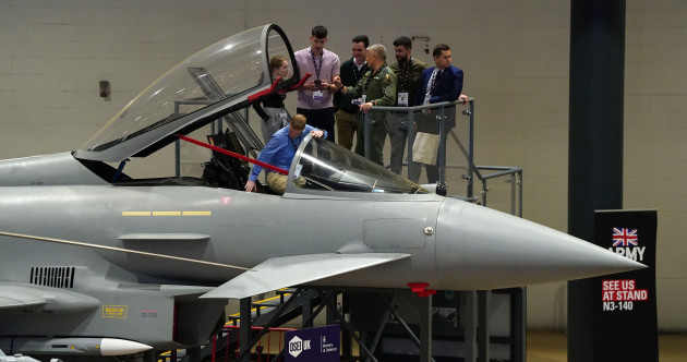 Large number of Irish officials went to major London arms fair to meet British defence experts