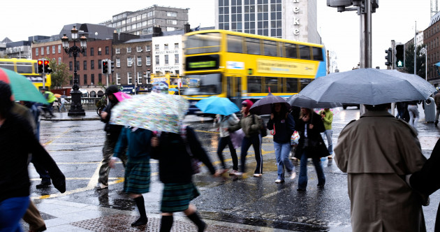 Status Orange rain warning issued for Dublin, Wexford and Wicklow from tomorrow afternoon