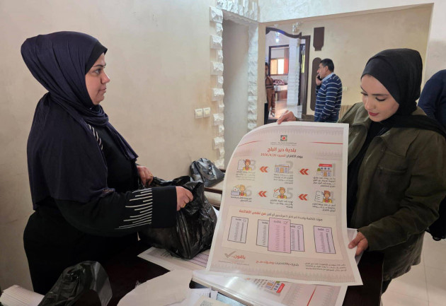 Palestinians vote in local elections in the West Bank and Gaza 
