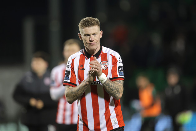 James McClean sent off as Derry pegged back twice by Dundalk