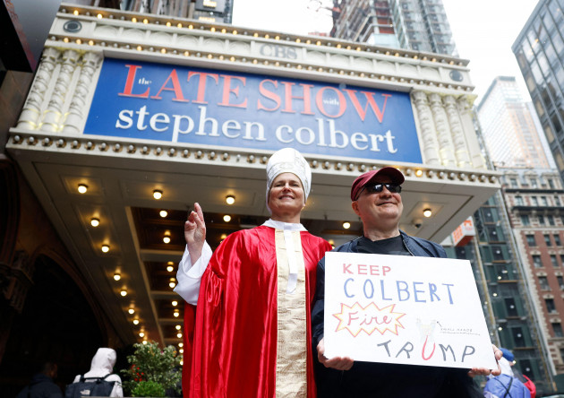 Colbert hosts final 'Late Show' after cancellation – but dream guest the Pope didn't make it