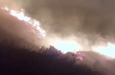Smoke across South Dublin as firefighters battle overnight gorse fire in Dublin Mountains