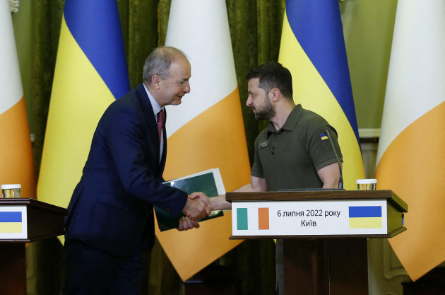 Volodymyr Zelenskyy will be in Dublin today for the launch of Ireland's EU presidency