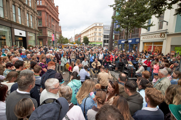 Fleadh revellers getting late train home from Belfast arrive at locked Newry train station