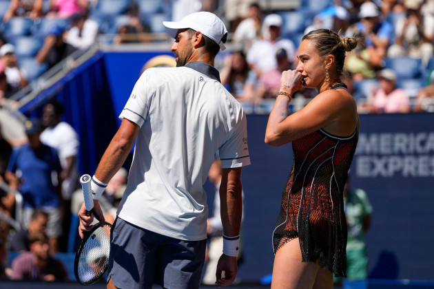Djokovic, Sabalenka tumble out of US Open mixed doubles